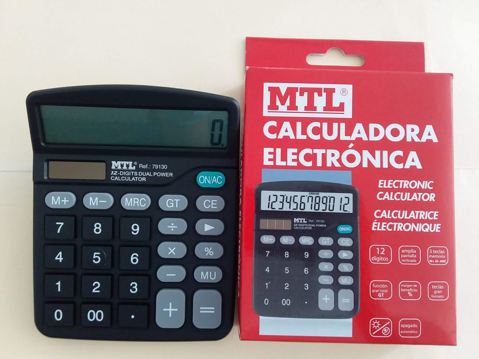 CALCULADORA DE ESCRITORIO 12 DIG NEGRA
